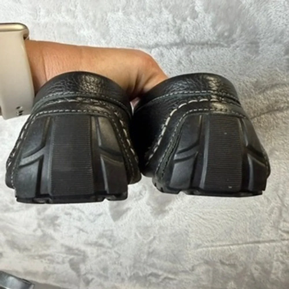 1901‎ Nordstrom Mens Black Pebbled Leather Driving Loafers Size 9.5 M12811